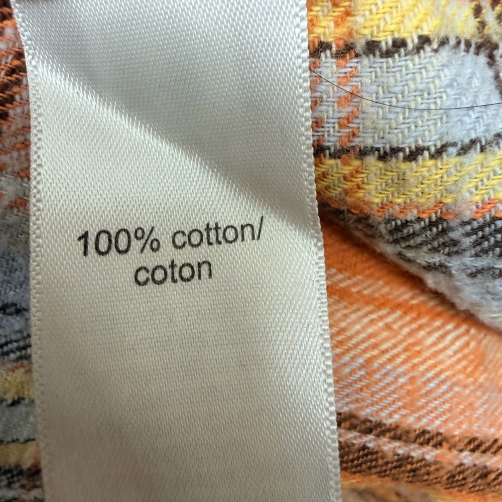 Maurices Vibrant Orange Plaid Shirt - Picture 7 of 7